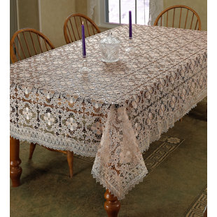 Vintage Lace Tablecloth Wayfair Cau Embroidered Vintage Lace Design Tablecloth