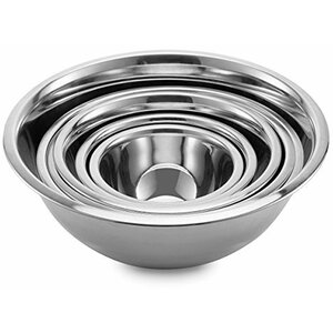 FineDine 6 Piece Stainless Steel Mixing Bowl Set
