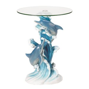 Wave Dancers Dolphin End Table