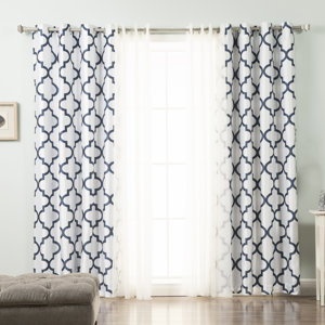 Brockton Damask Blackout Curtain Panels (Set of 2)