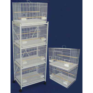 Six Small Bird Cage with 2 Feeder Doors