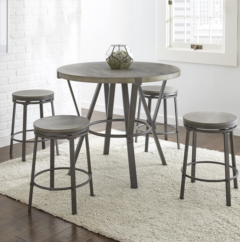 Leka 5 Piece Pub Table Set & Reviews | Joss & Main Leka 5 Piece Pub Table Set & Reviews | Joss & Main