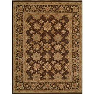 Hand-Woven Brown Area Rug