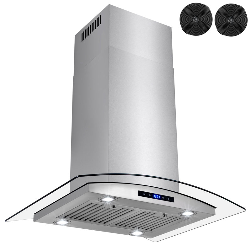 AKDY 30" 400 CFM Convertible Island Range Hood & Reviews Wayfair