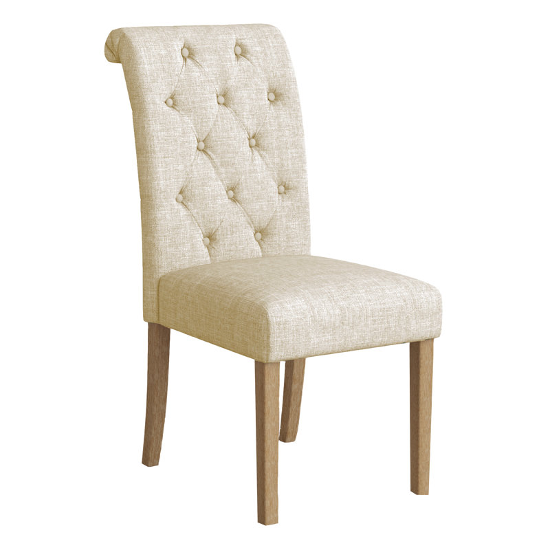 Bungalow Rose Kenleigh Solid Wood Button Tufted Side Chair & Reviews | Wayfair