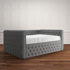 Scribner Button Tufted Linen Daybed by..