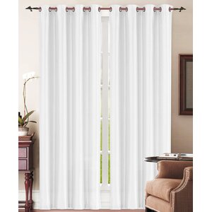 Carmen Solid Semi-Sheer Grommet Single Curtain Panel