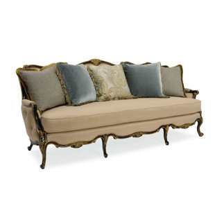 French Provincial Sofa Wayfair Wyndemere French Dark Wood Sofa
