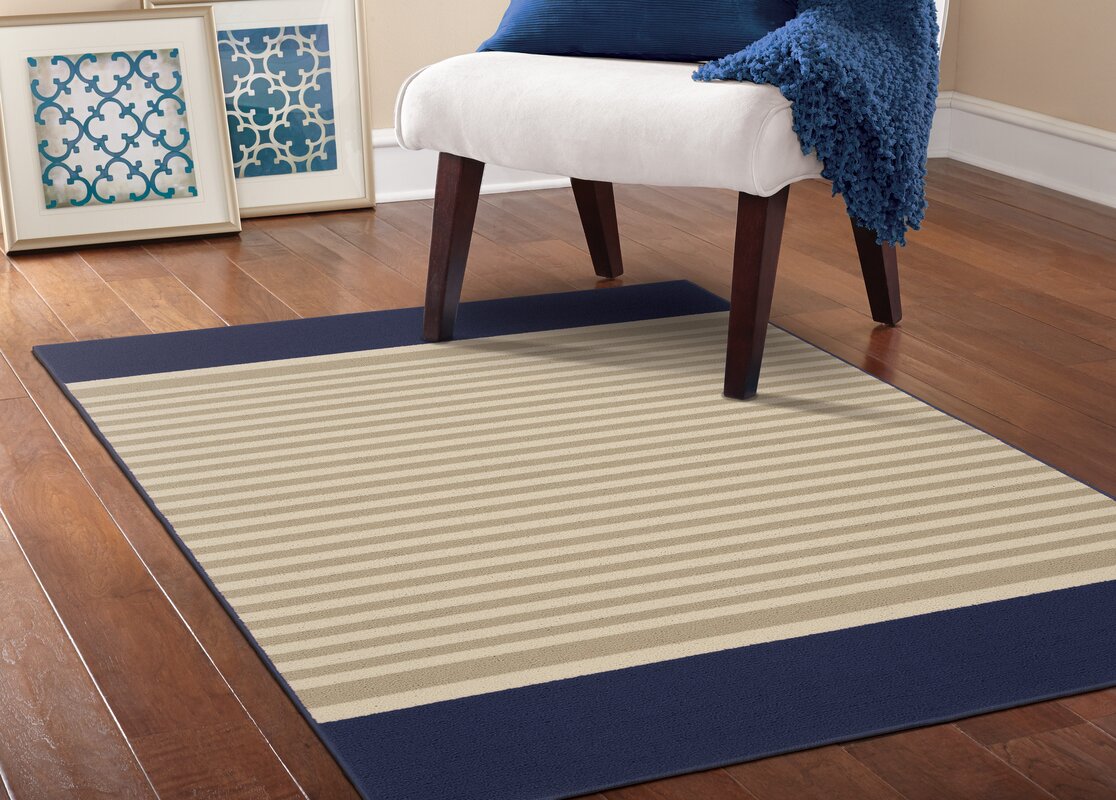 Navy And Tan Area Rug