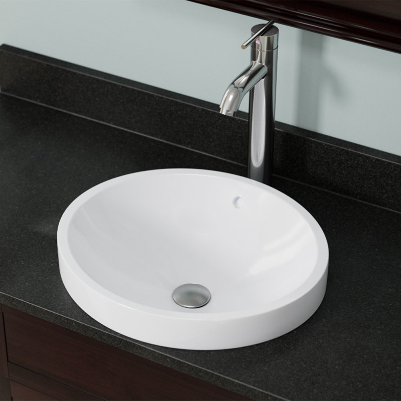 MRDirect Vitreous China Circular Vessel Bathroom Sink with Overflow