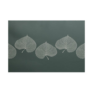 Leatham Leaf 2 Floral Green Area Rug