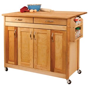 Kitchen Island with Wood Top