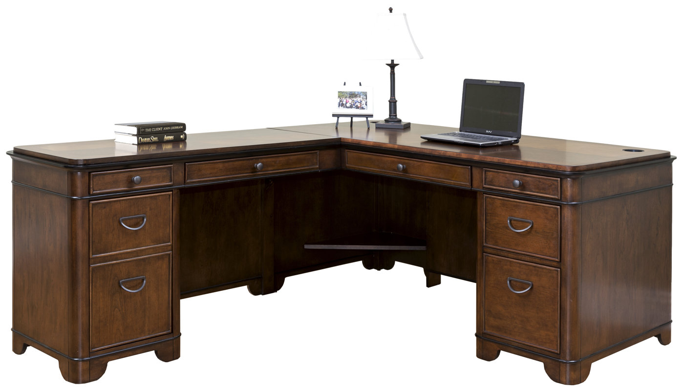 Martin Home Furnishings Kensington LShape Executive Desk & Reviews
