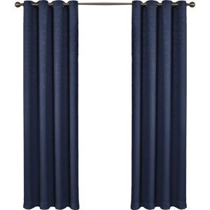 Taj Solid Blackout Thermal Grommet Single Curtain Panel