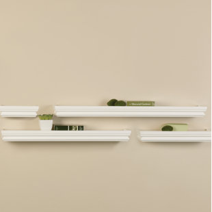 30 Inch White Floating Shelf Wayfair Ca 4 Piece Floating Shelf Set