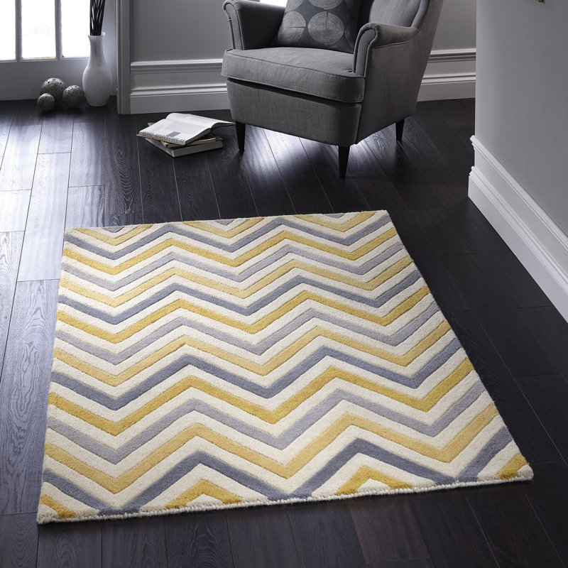 Mercury Row Eta Cabone Hand Tufted Yellow Grey Rug Reviews Eta Cabone Hand Tufted Yellow Grey Rug