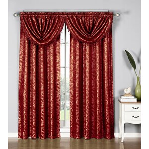 Dorothy Damask Sheer Rod Pocket Single Curtain Panel