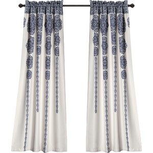 Nemeara Ikat Sheer Rod Pocket Curtain Panels (Set of 2)