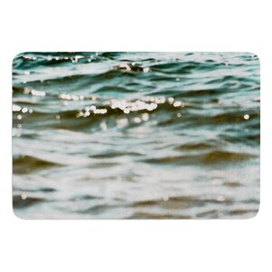 Turquoise Blue by Debbra Obertanec Bath Mat