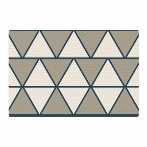 NL designs Sandstone Triangles Geometric Beige Area Rug