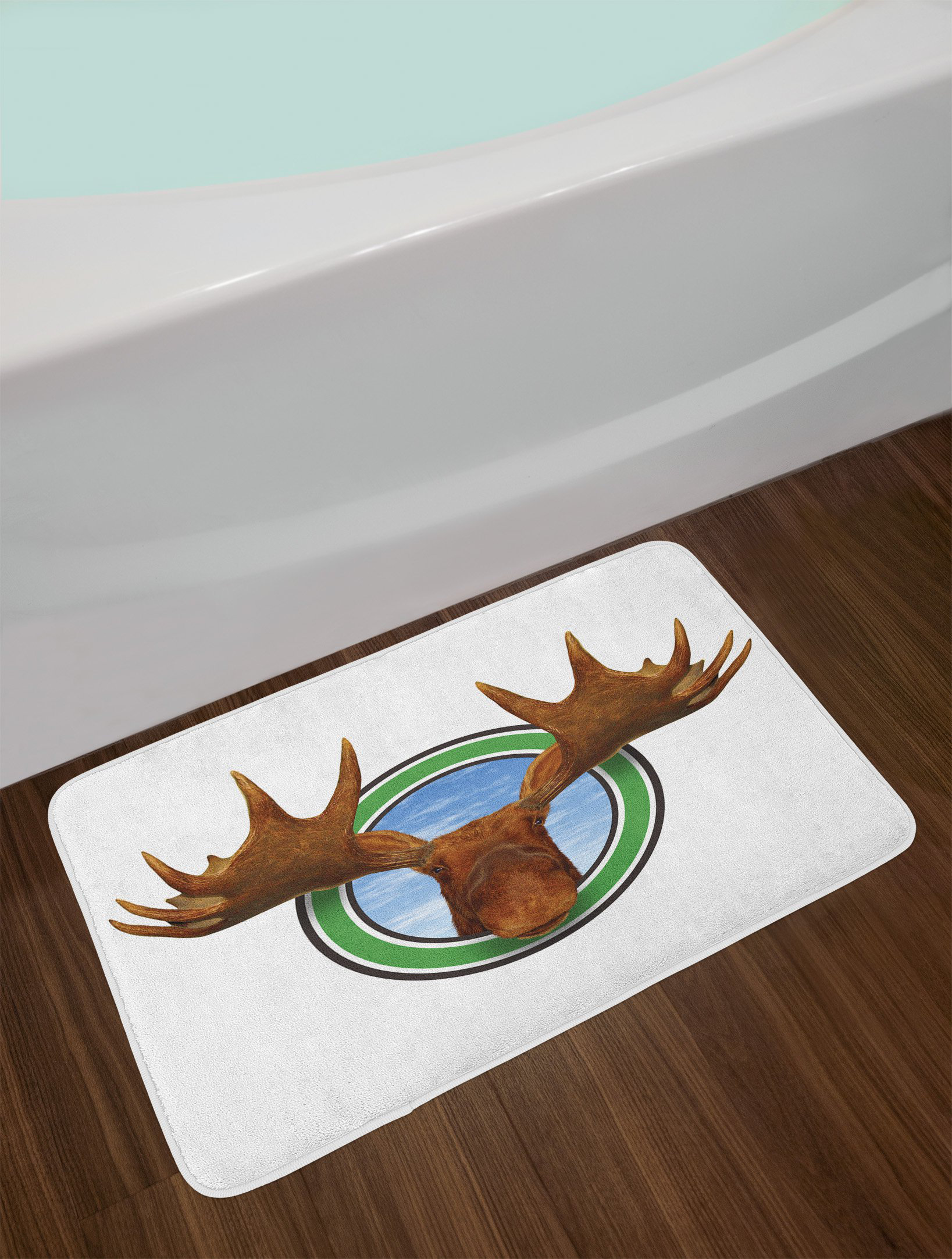 East Urban Home Moose Symbolic Northern Bath Rug Wayfair