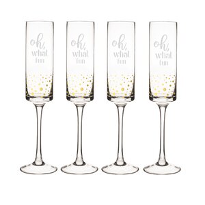 Oh What Fun 8 oz. Champagne Flute (Set of 4)