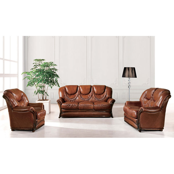 Canora Grey Renfroe Wood Trim 3 Piece Sleeper Living Room Set Wayfair