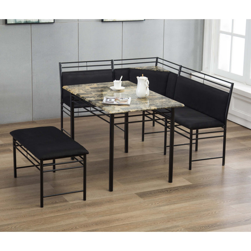Winston Porter Tyrell Breakfast Nook 2 Piece Upholstered Bench Set Winston Porter Tyrell Breakfast Nook 2 Piece Upholstered Bench Set Wayfair
