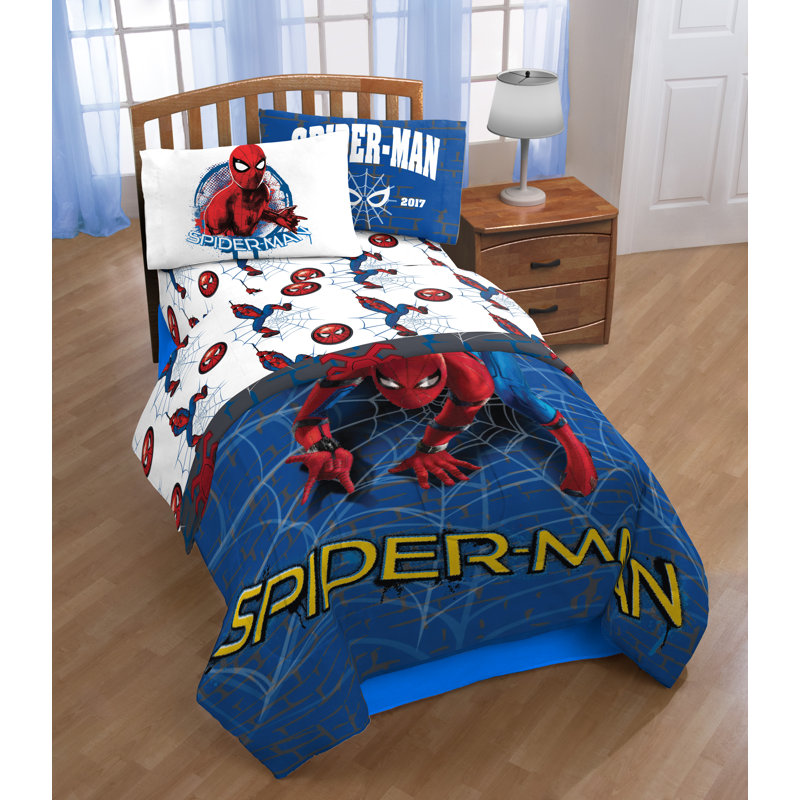 Marvel Spiderman Wall Crawler Twin Polyester 3 Piece Sheet Set