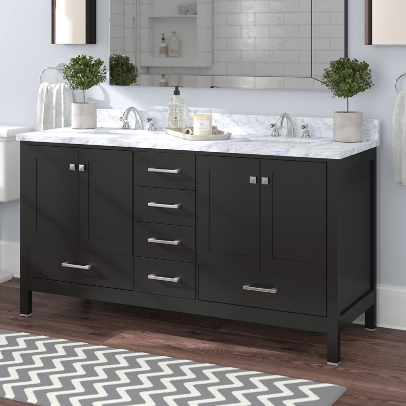 Laude Run Arnab Transitional 59 Double Bathroom Vanity Set Wayfair Arnab Transitional 59 Double Bathroom Vanity Set