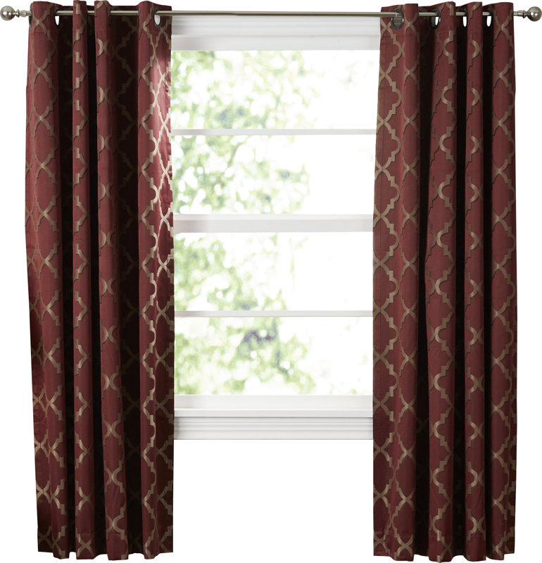 Kingston Upon Thames Geometric Blackout Single Curtain Panel & Reviews