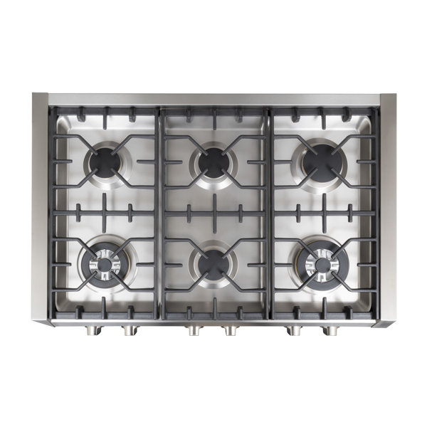 Cosmo 36" Gas Cooktop with 6 Burners and Removable Griddle Wayfair