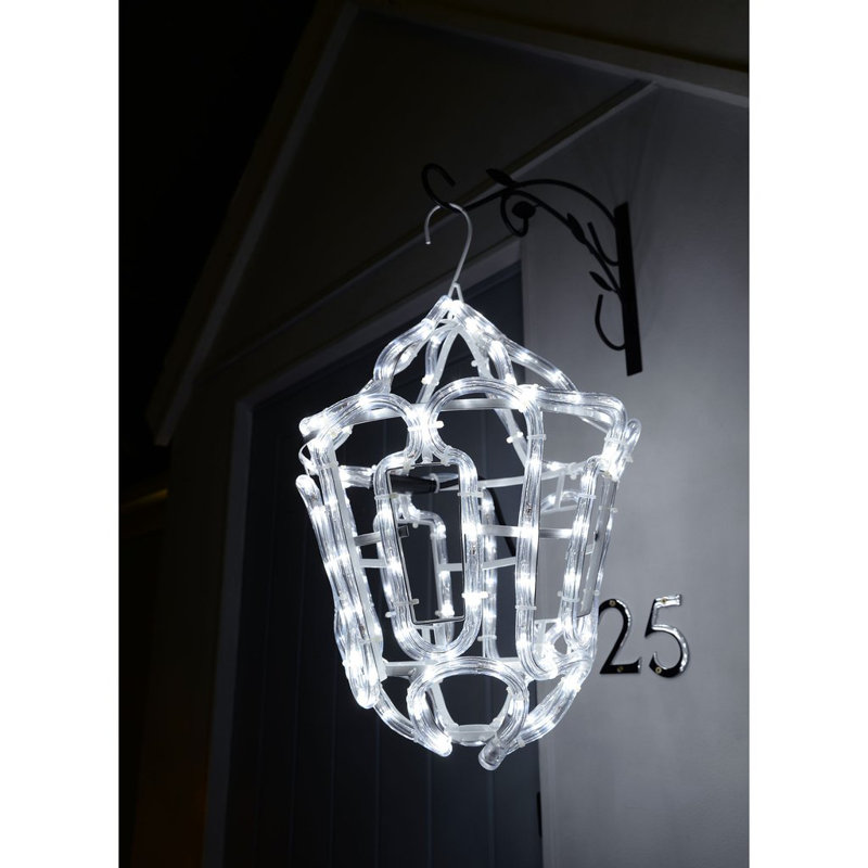 Hanging Outdoor Christmas Lig 24 Siphosjamaica The Seasonal Aisle Christmas Hanging Lantern Outdoor Garden Wall Led 24 Rope Lighted Display Reviews