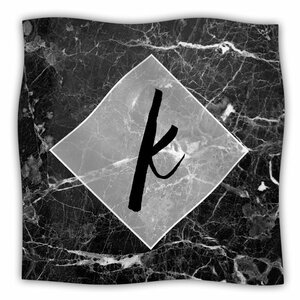 Marble Monogram Fleece Throw