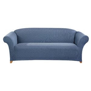 Simple Stretch Ticking Stripe Box Cushion Sofa Slipcover