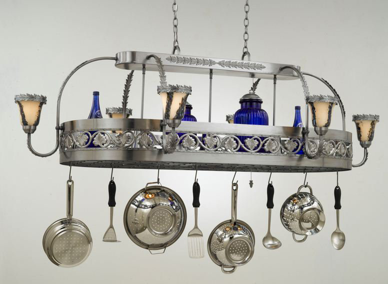 Hi Lite Leaf Chandelier Pot Rack With Shade Reviews Wayfair