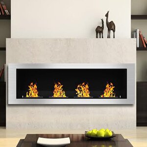 Kelly Ventless Recessed Wall Mounted Bio-Ethanol Fireplace