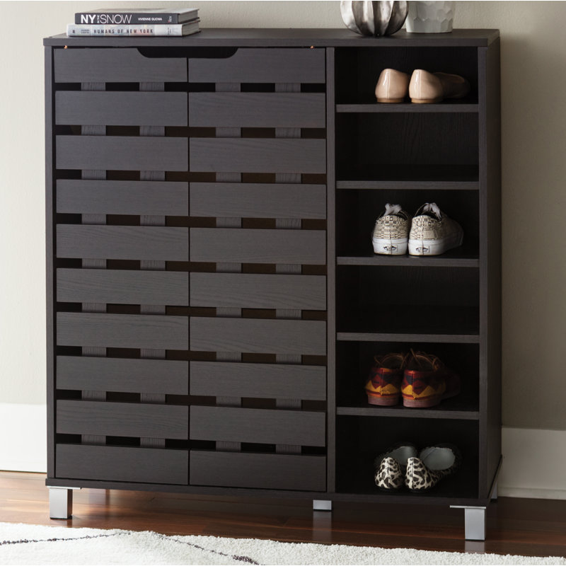 24 Pair Shoe Storage Cabinet Reviews Birch Lane 24 Pair Shoe Storage Cabinet