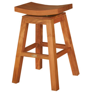 Teak Wood Bar Stools You Ll Love Wayfair 24 Swivel Bar Stool