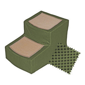 Designer 2 Step Pet Stair with Removable Cover