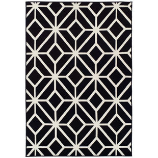 Black White Area Rugs You Ll Love Wayfair Millville Polypropylene Black White Area Rug