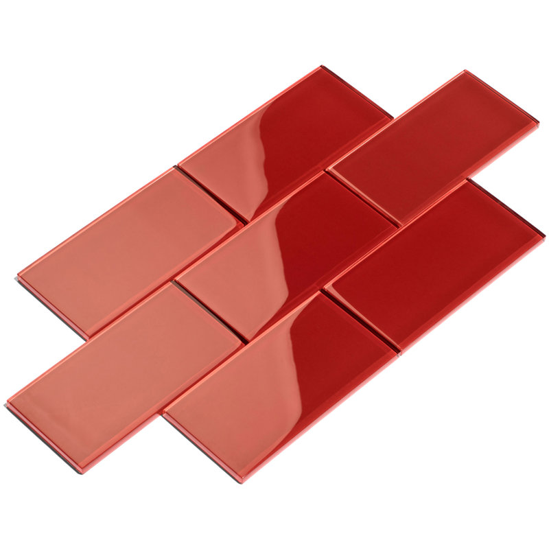 Giorbello 3 X 6 Gl Subway Tile In Ruby Red Reviews Wayfair 3 X 6 Gl Subway Tile In Ruby Red