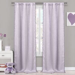 Thea Solid Blackout Rod Pocket Curtain Panels (Set of 2)