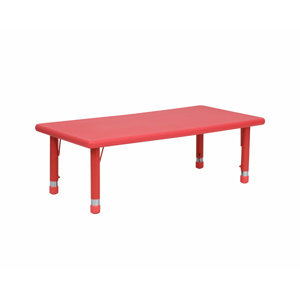 Shauna Height Adjustable Plastic Kids Rectangular Activity Table
