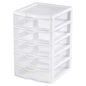 ClearView 5-Drawer Storage Chest (Set of 4)