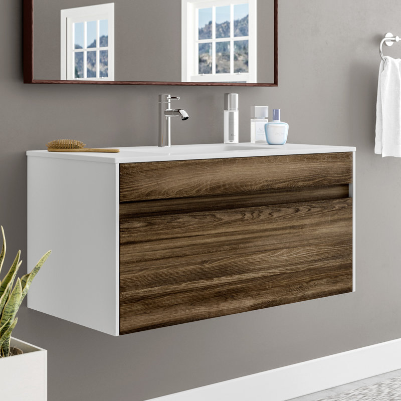 Frida 36" WallMounted Single Bathroom Vanity Set & Reviews AllModern