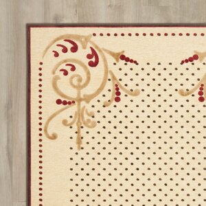 Scrollwork Hand-Loomed Creme Area Rug