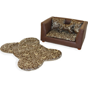 Deluxe Orthopedic Elegant Memory Foam Dog Chair Set