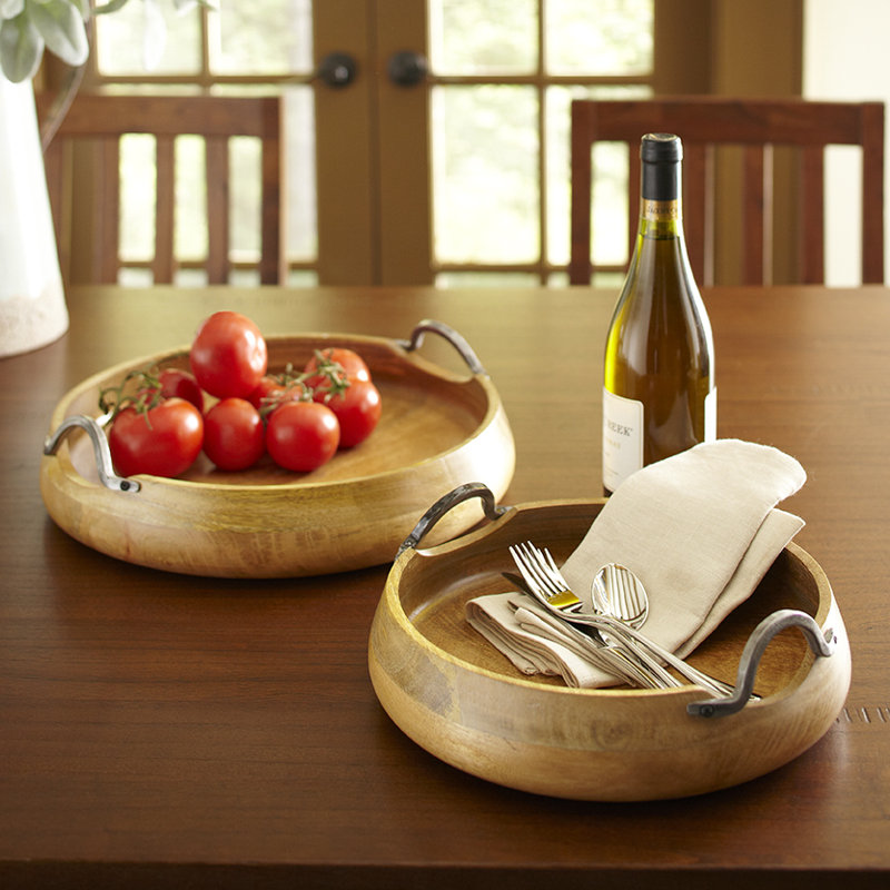 Round Wood Trays & Reviews Birch Lane