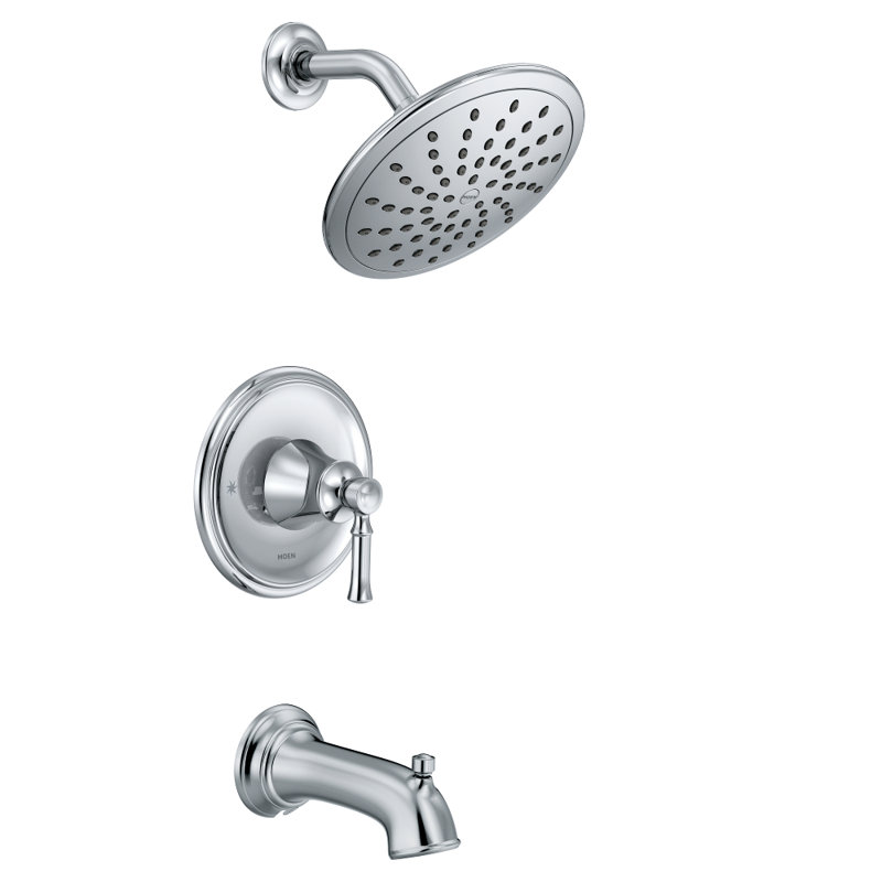 Moen Dartmoor Pressure Balance Tub and Shower Faucet with Lever ... Moen Dartmoor Pressure Balance Tub and Shower Faucet with Lever ...